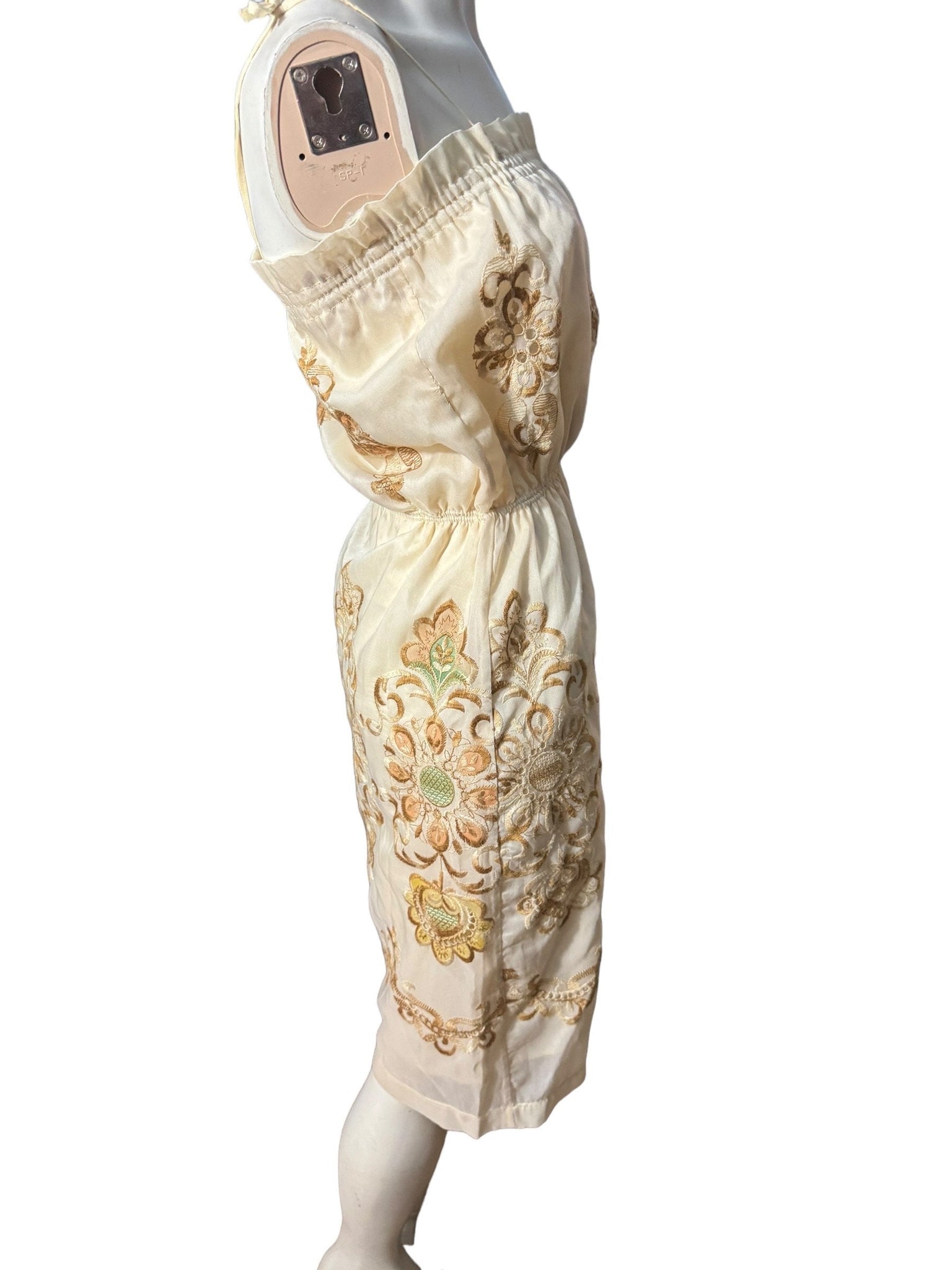 Vintage 70’s embroidered sun dress M