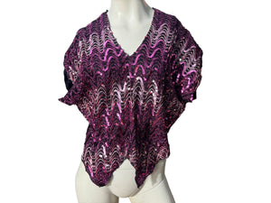 Vintage 70's sequin top shirt L
