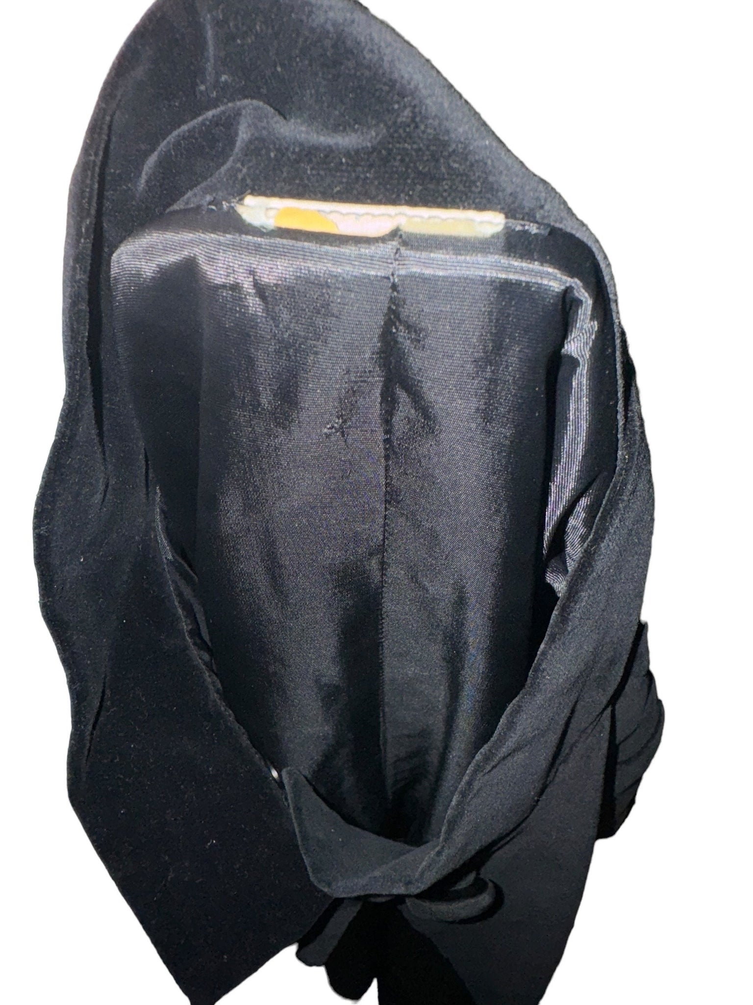 Vintage black velvet 50's coat M L