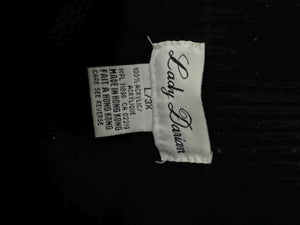 Vintage 80's black heart sweater dress 3x