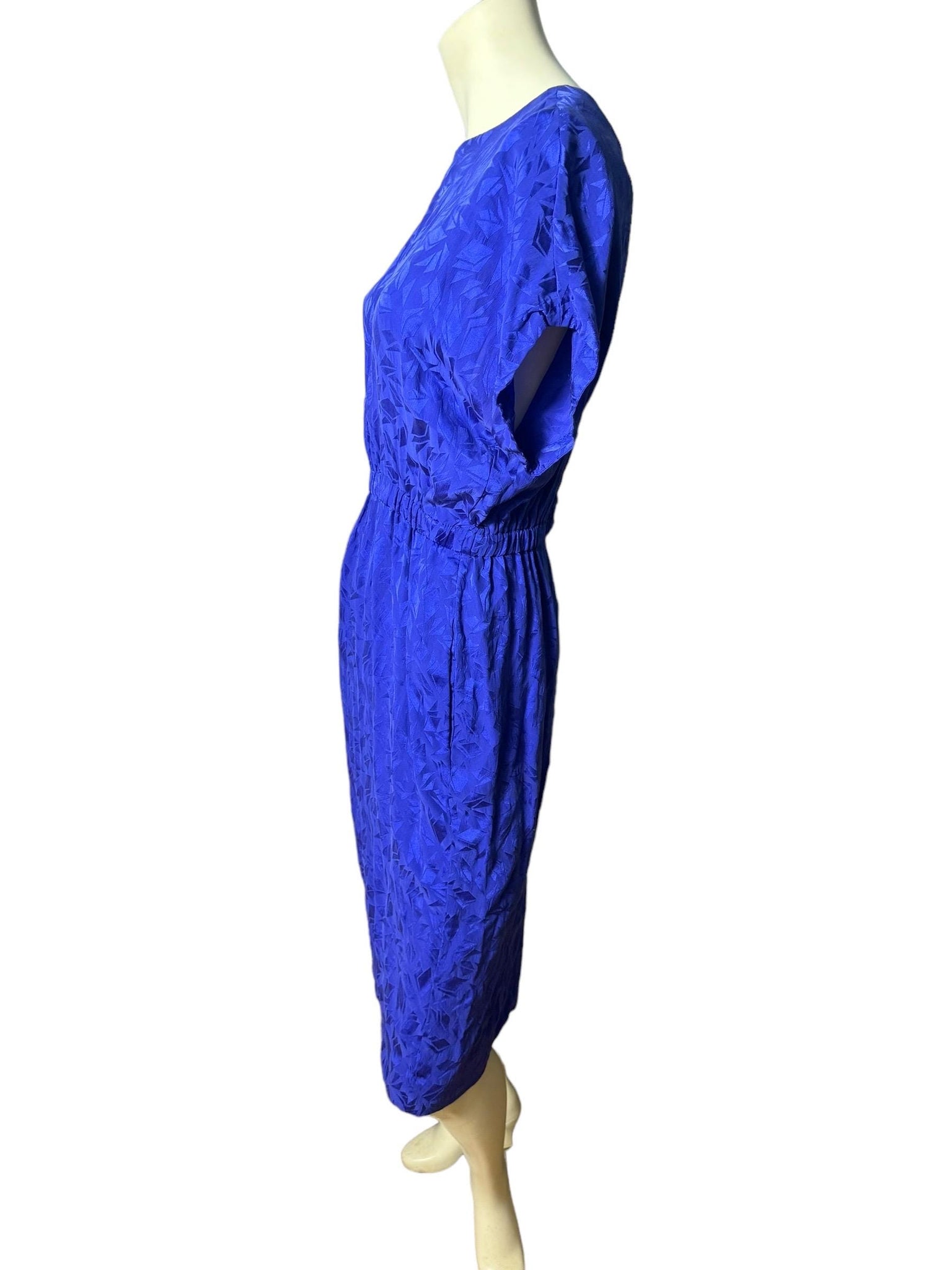 Vintage 80's blue silk dress 12 Liz Claiborne
