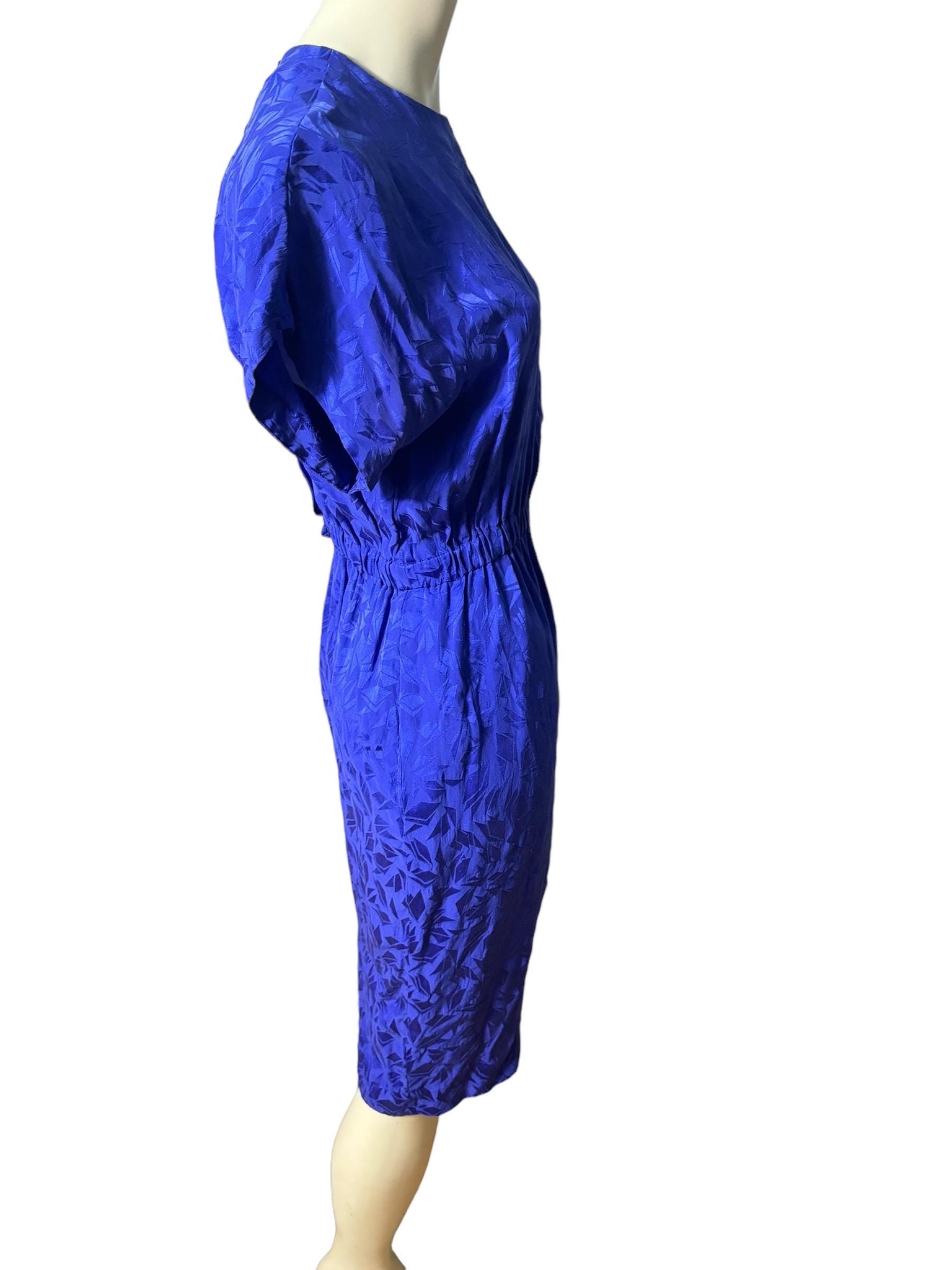 Vintage 80's blue silk dress 12 Liz Claiborne