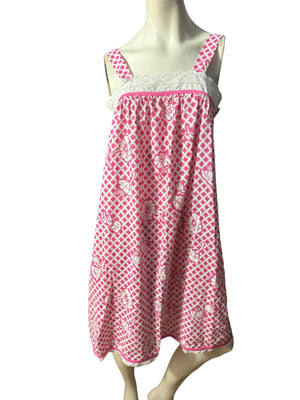 Vintage 80's sun house dress M Anne Leslie