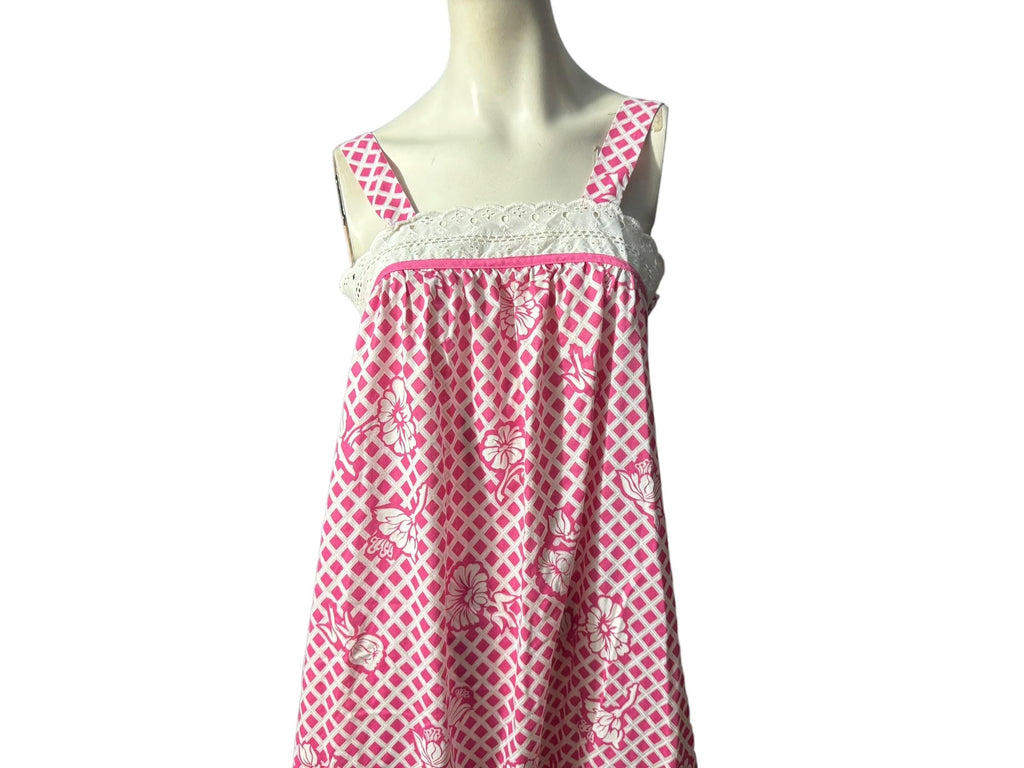 Vintage 80's sun house dress M Anne Leslie