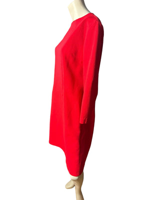 Vintage red 70's polyester dress L