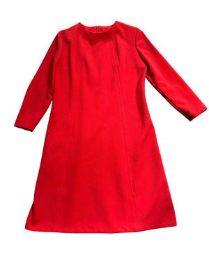 Vintage red 70's polyester dress L