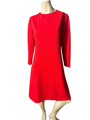 Vintage red 70's polyester dress L