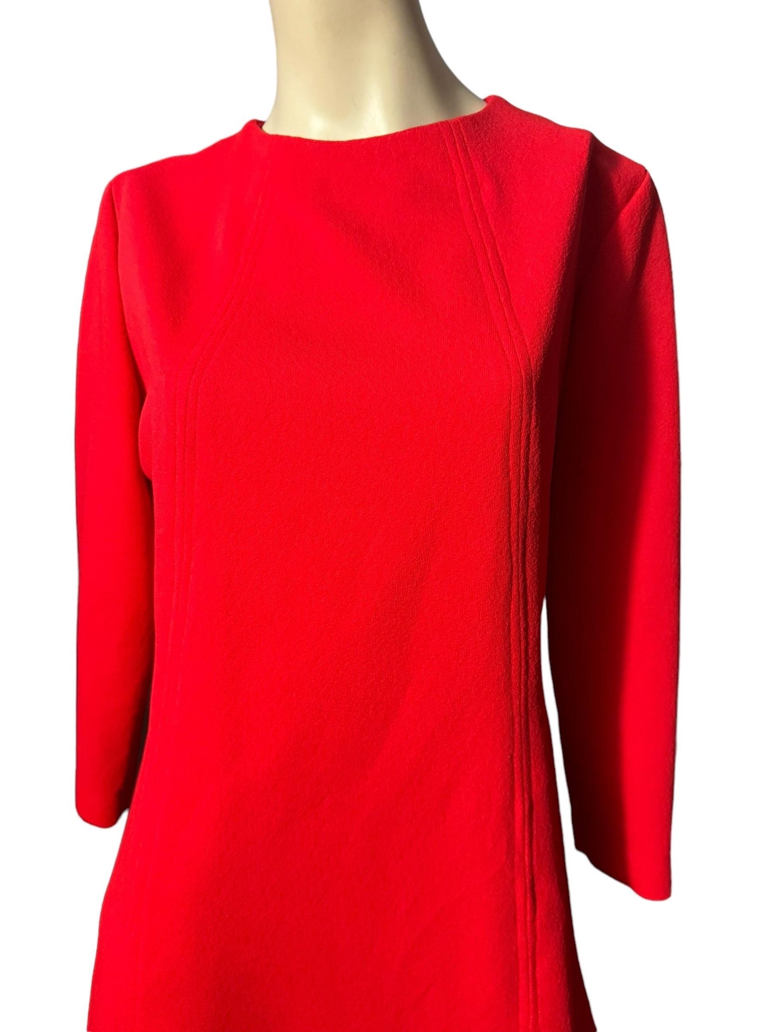 Vintage red 70's polyester dress L