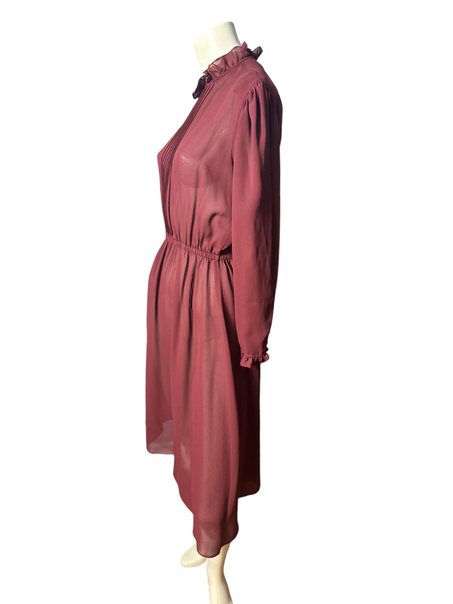 Vintage 70's maroon prairie dress M ACT 1