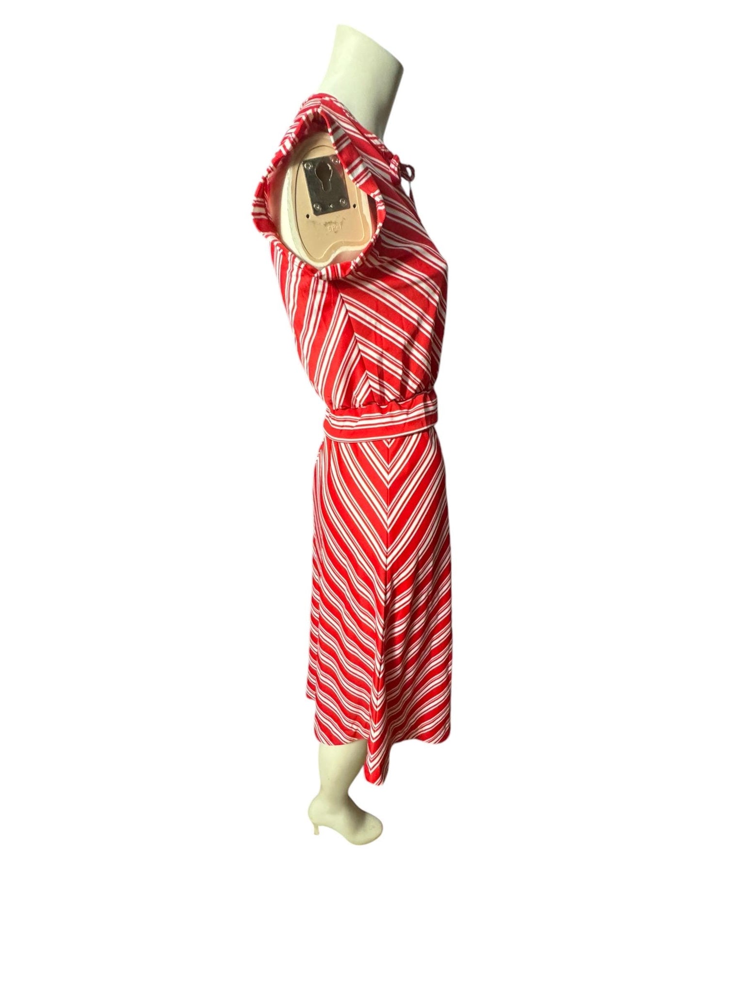 Vintage 70's red chevron dress skirt set M Jonathan Logan