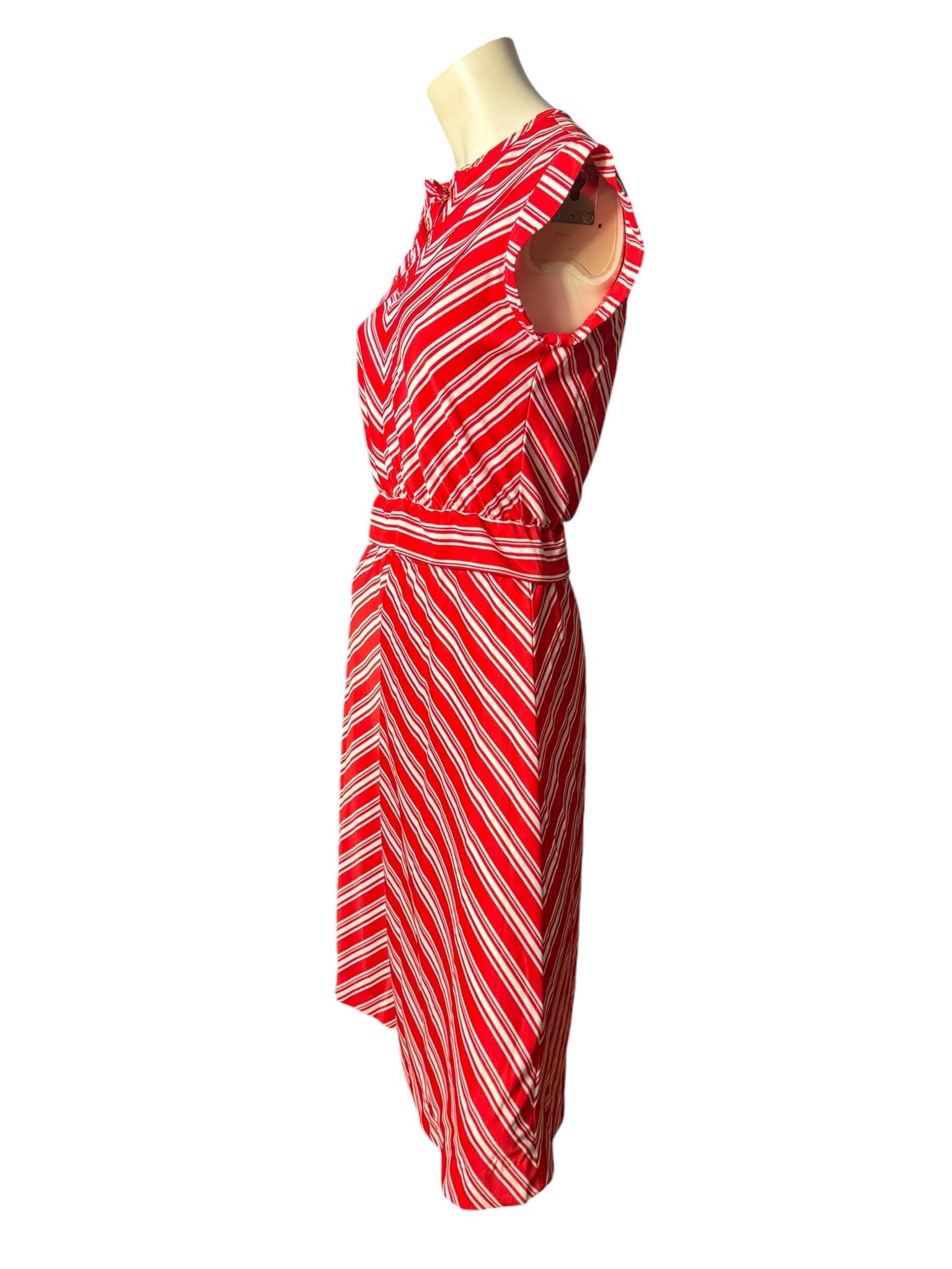 Vintage 70's red chevron dress skirt set M Jonathan Logan