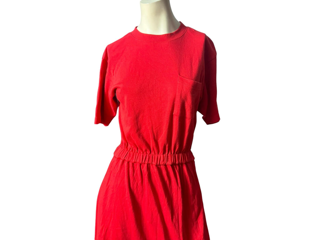 Vintage 80's red T shirt dress 6 M Norm Thompson