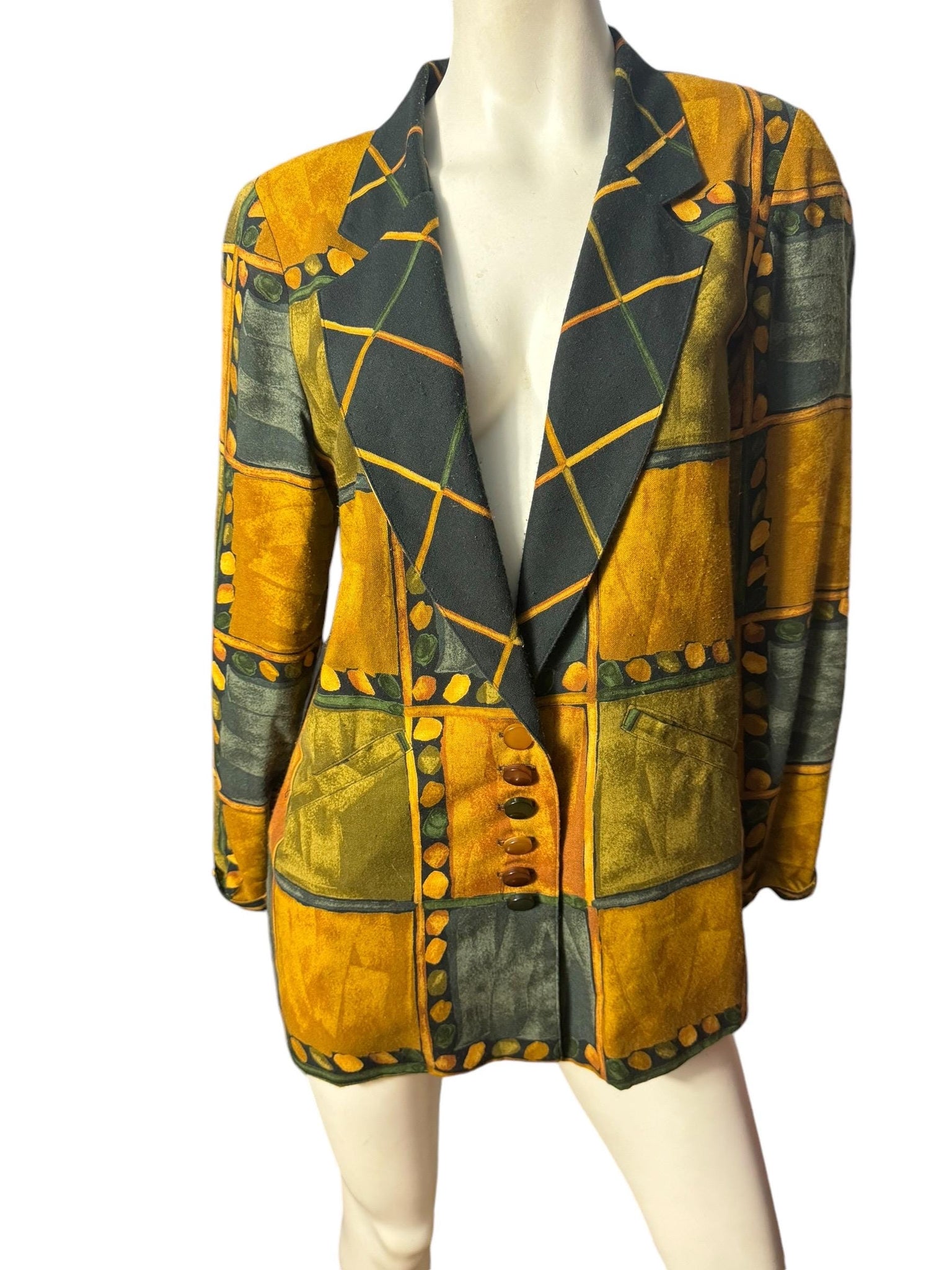 Vintage 80's mod fall jacket S Platinum