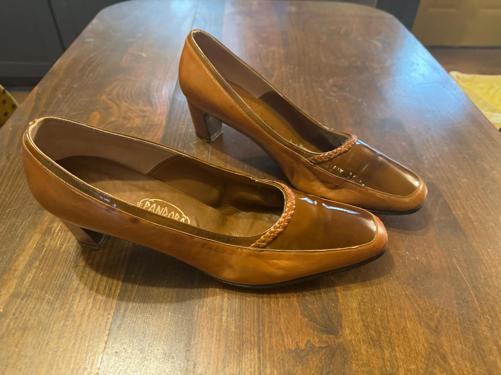 Vintage 60's bron heels 11 B Pandora