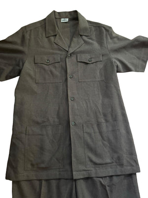 Vintage 70's brown leisure suit 46 37 x 32