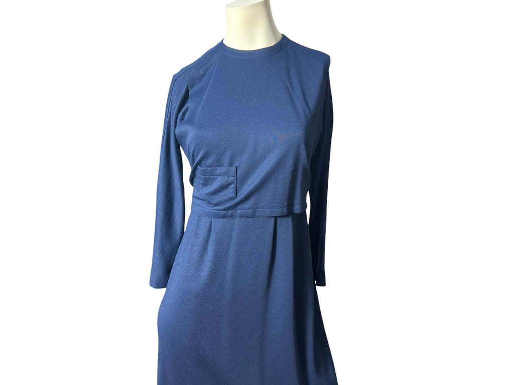 Vintage 80's blue dress M Pedestal