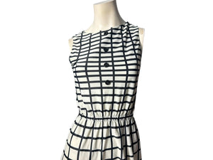 Vintage 70's black & white dress S