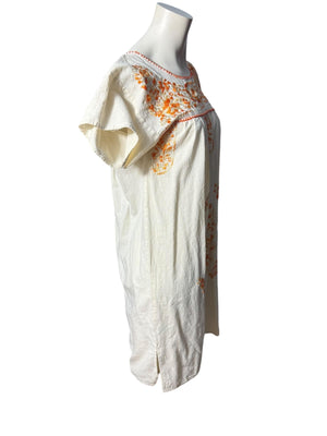 Vintage Mexican embroidered dress M