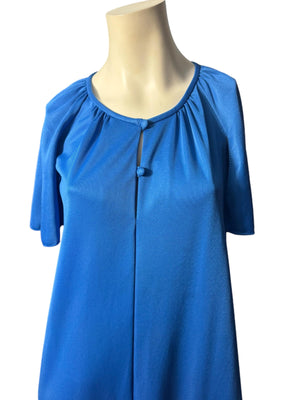Vintage 70's blue lounge dress S Vanity Fair
