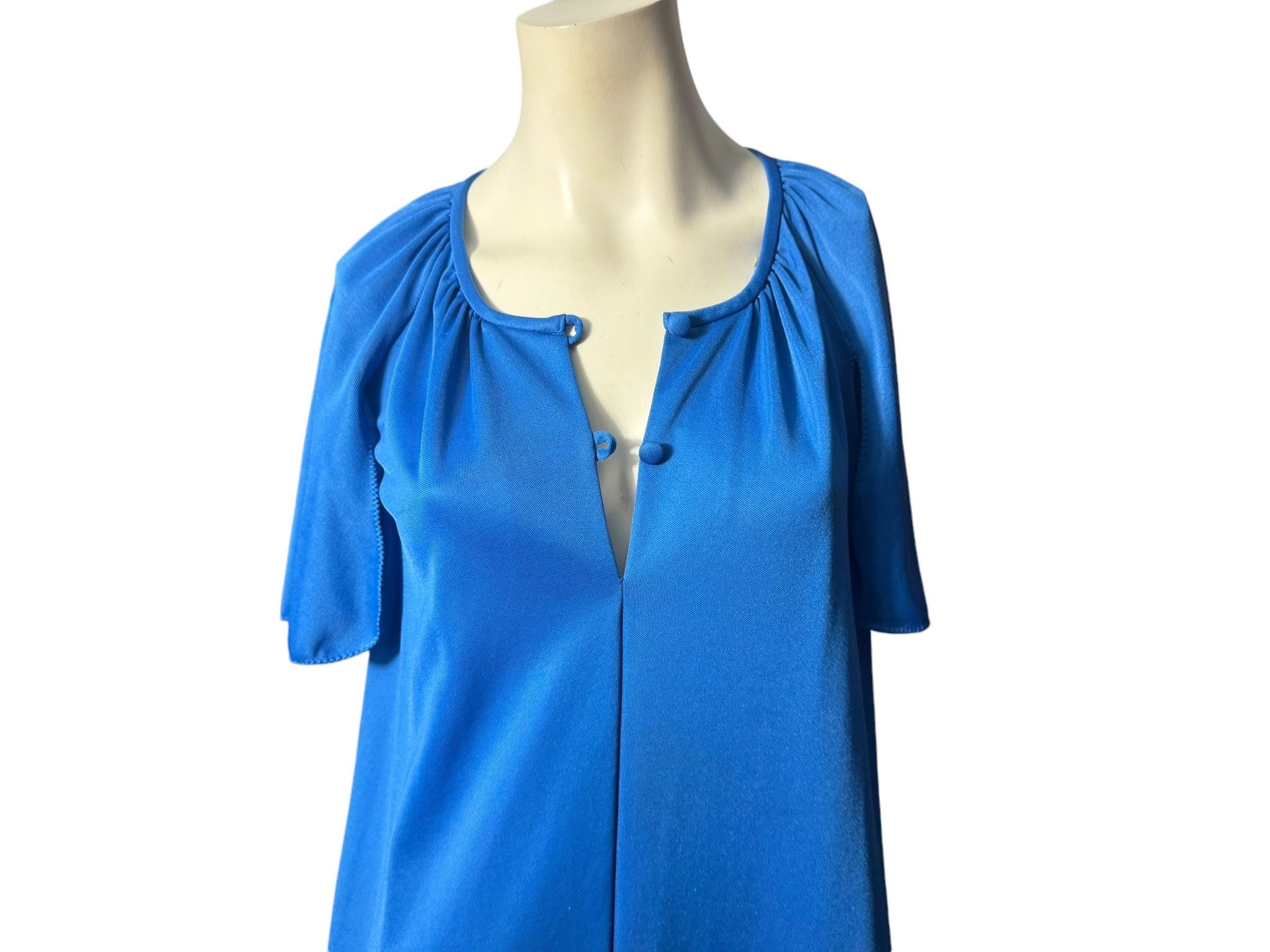 Vintage 70's blue lounge dress S Vanity Fair