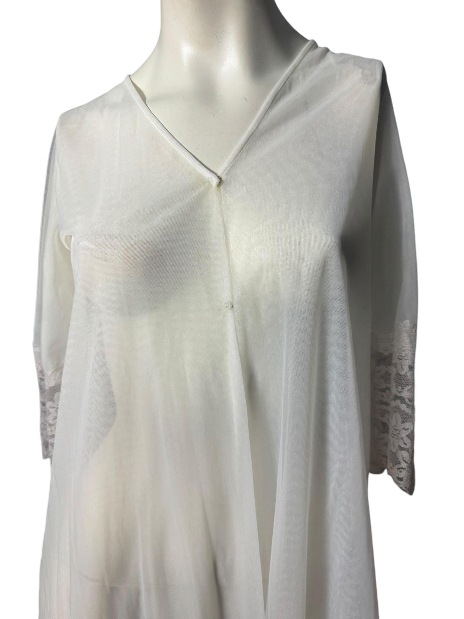 Vintage 60's long sheer chiffon robe M