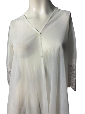 Vintage 60's long sheer chiffon robe M