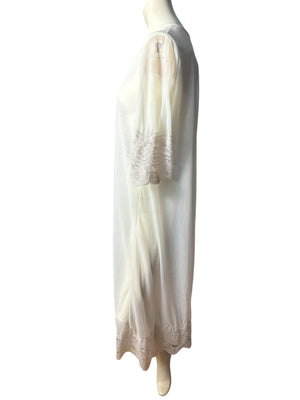 Vintage 60's long sheer chiffon robe M