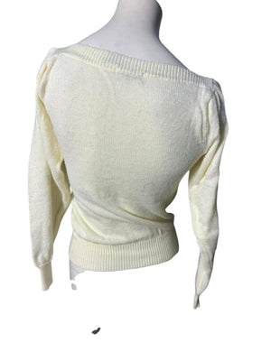 Vintage 80's off white pearl sweater M Zado