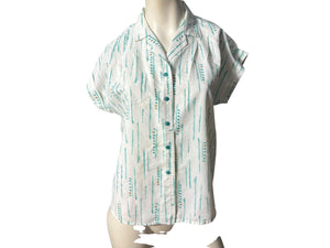 Vintage 80's blouse shirt L 12