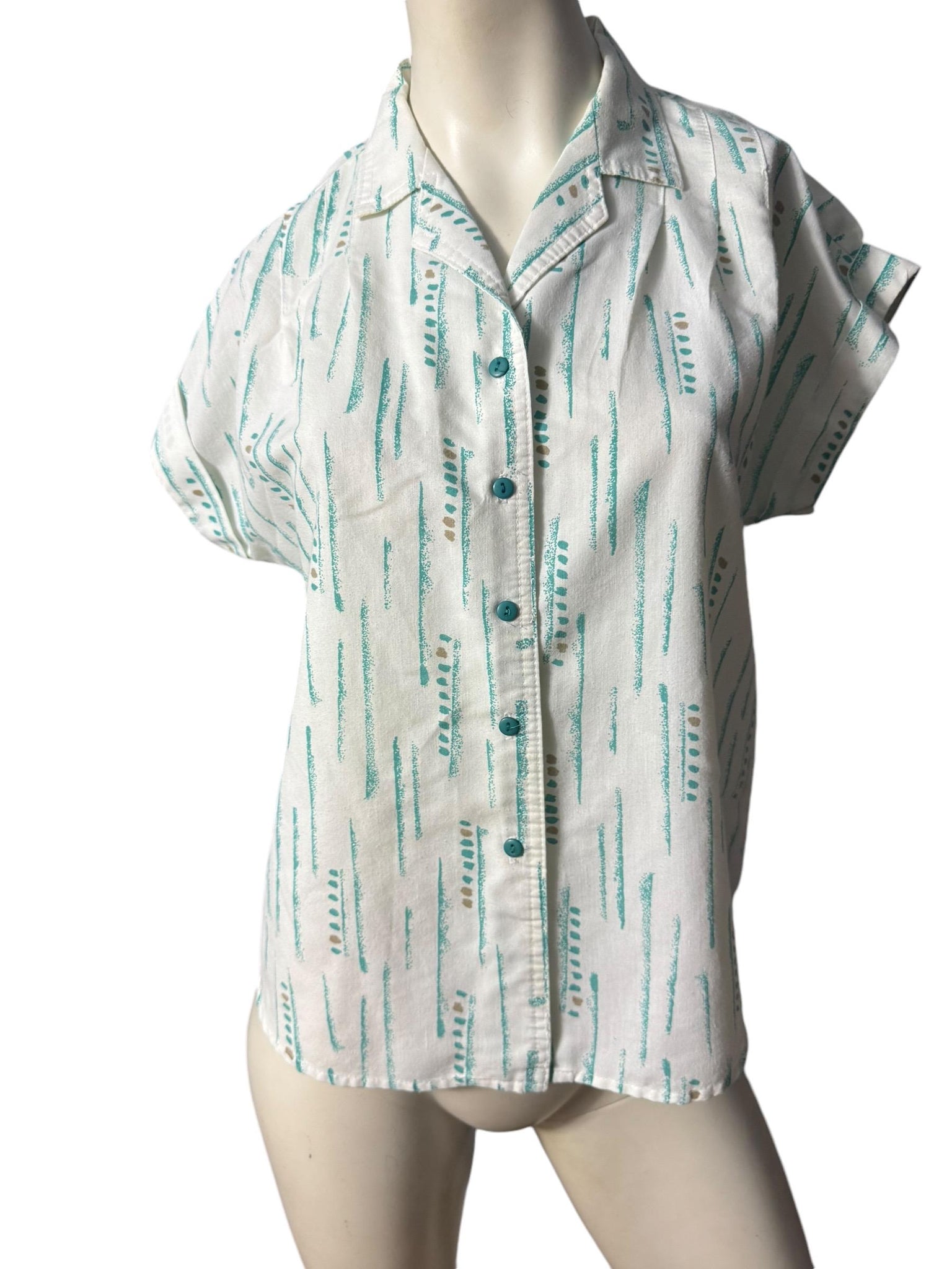 Vintage 80's blouse shirt L 12