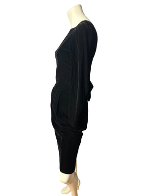 Vintage 80's black velvet dress 4 Maggy London