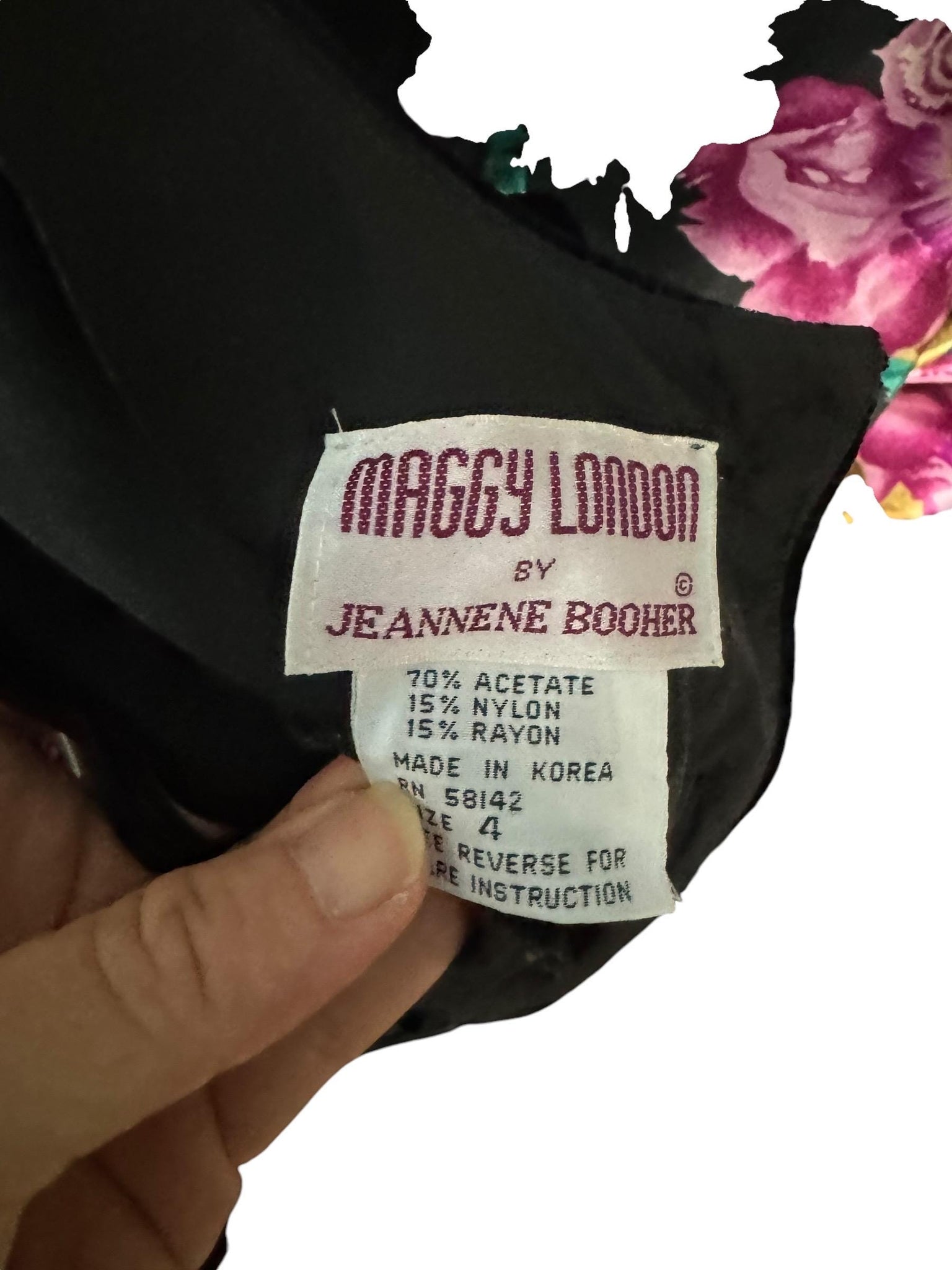 Vintage 80's black velvet dress 4 Maggy London