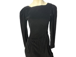 Vintage 80's black velvet dress 4 Maggy London