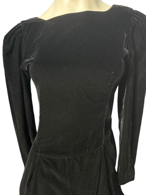 Vintage 80's black velvet dress 4 Maggy London