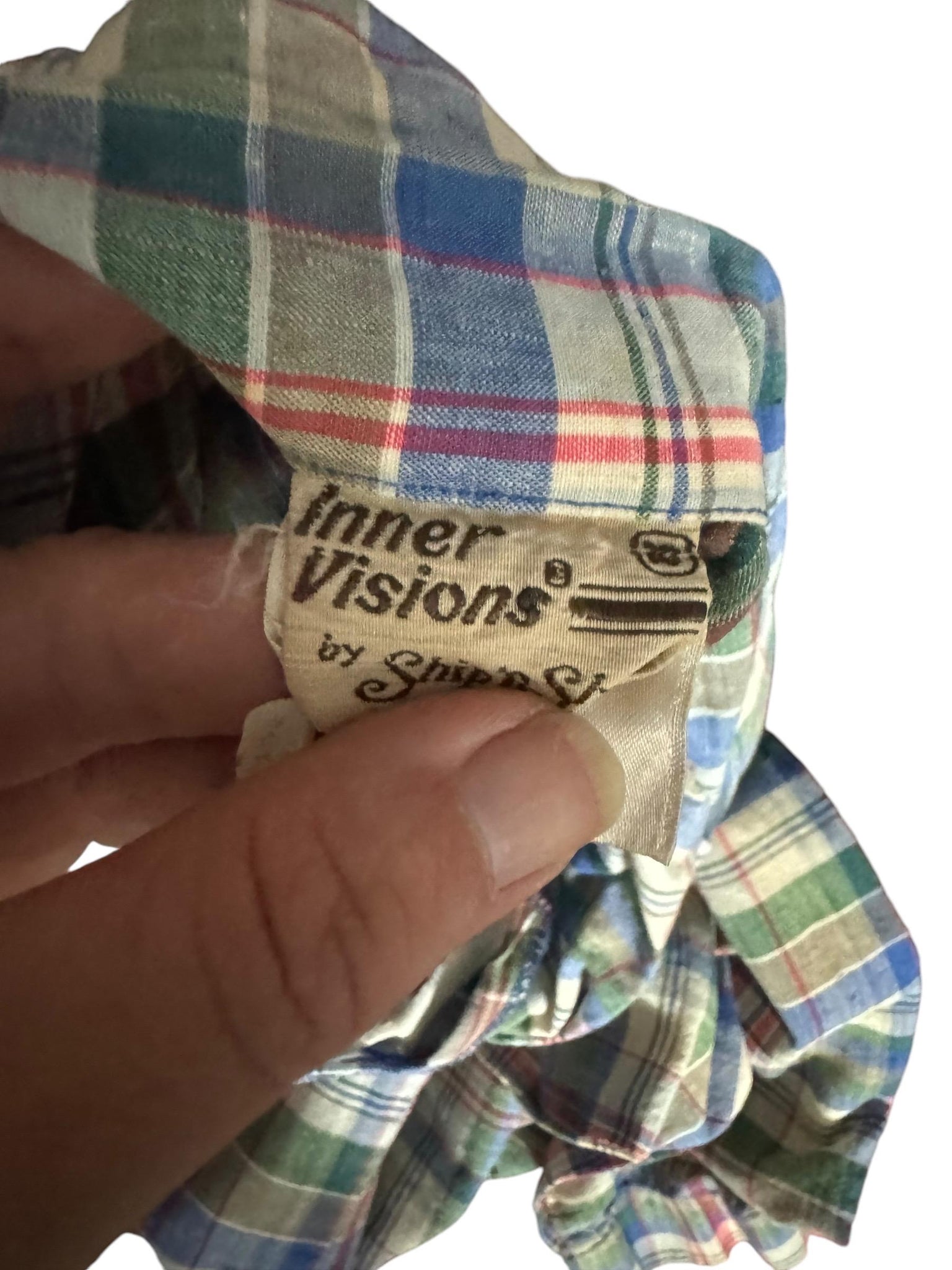 Vintage 80's light weight plaid jacket S M