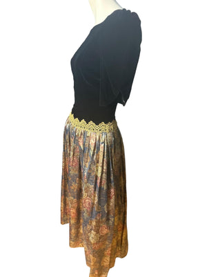 Vintage 80's velvet & gold party dress 10, Scott McClintock