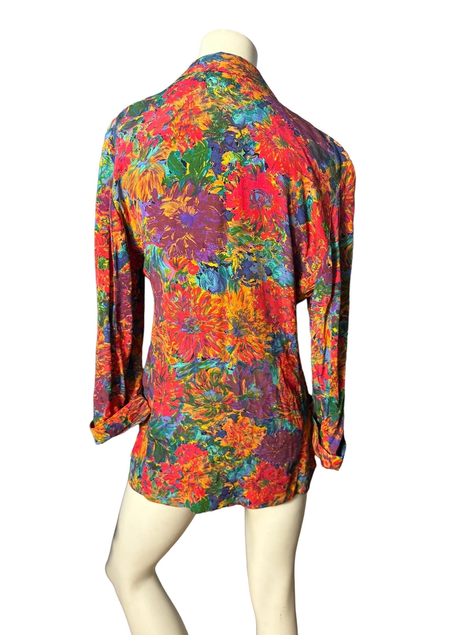 Vintage 80's rayon blazer jacket 10 Doncaster