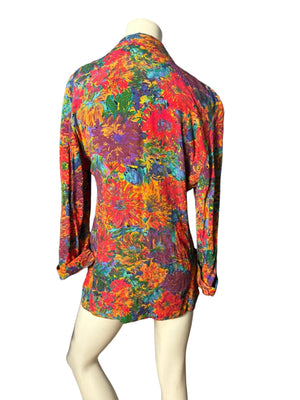 Vintage 80's rayon blazer jacket 10 Doncaster