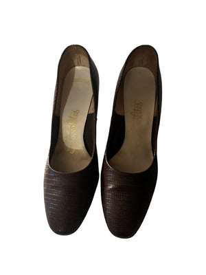 Vintage brown 60’s heels 6.5 AA Socialites