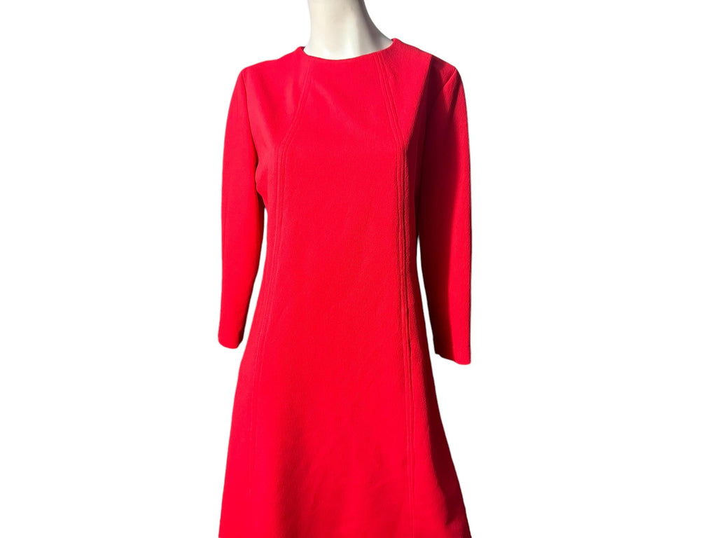 Vintage red 70's polyester dress L