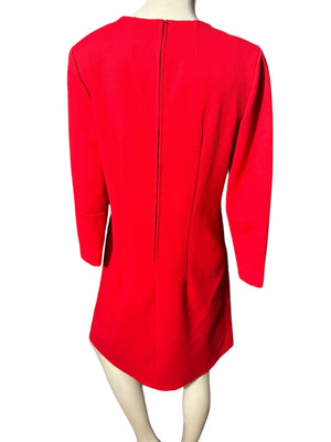 Vintage red 70's polyester dress L