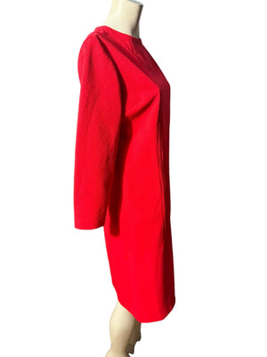 Vintage red 70's polyester dress L