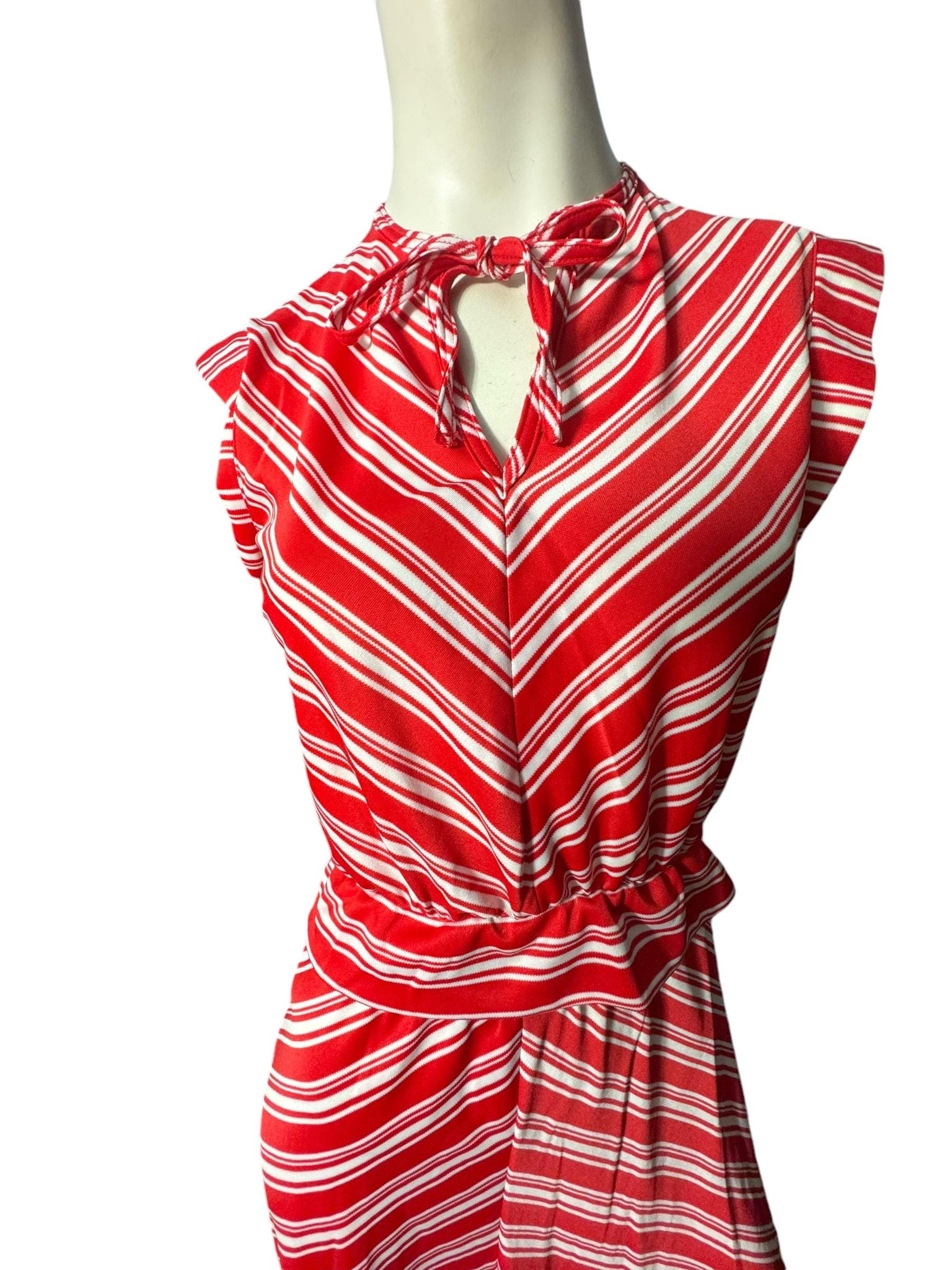 Vintage 70's red chevron dress skirt set M Jonathan Logan