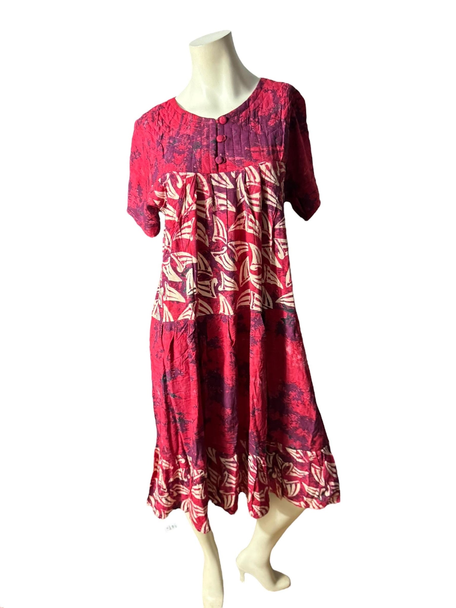Vintage Lady Cactus batik lounge dress M L