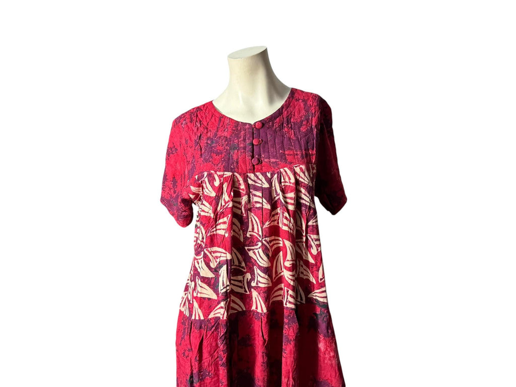 Vintage Lady Cactus batik lounge dress M L
