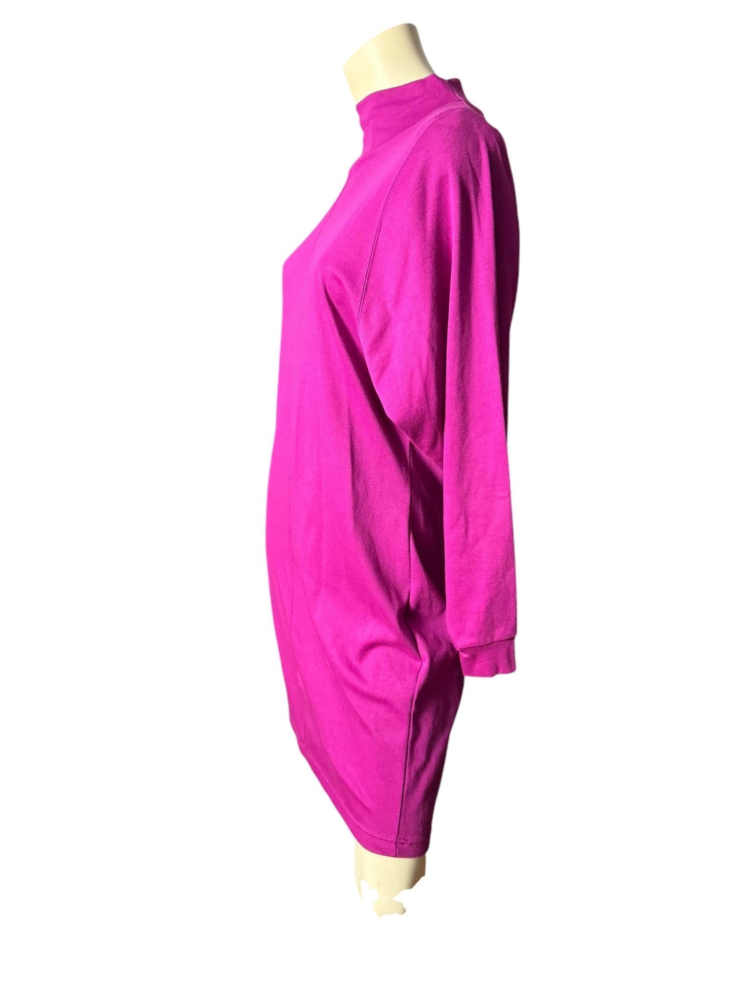 Vintage pink 80's shirt dress S