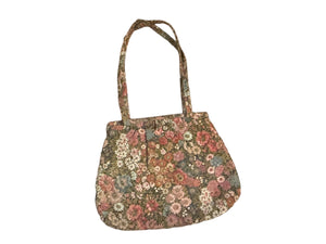 Vintage 80's floral brocade purse