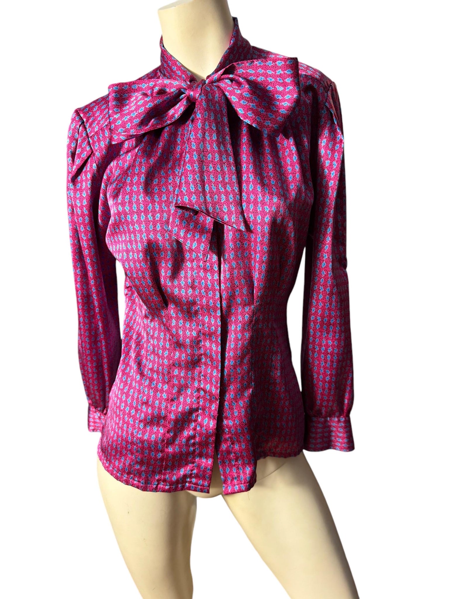 Vintage 80's bow blouse 10 Oscar de la renta