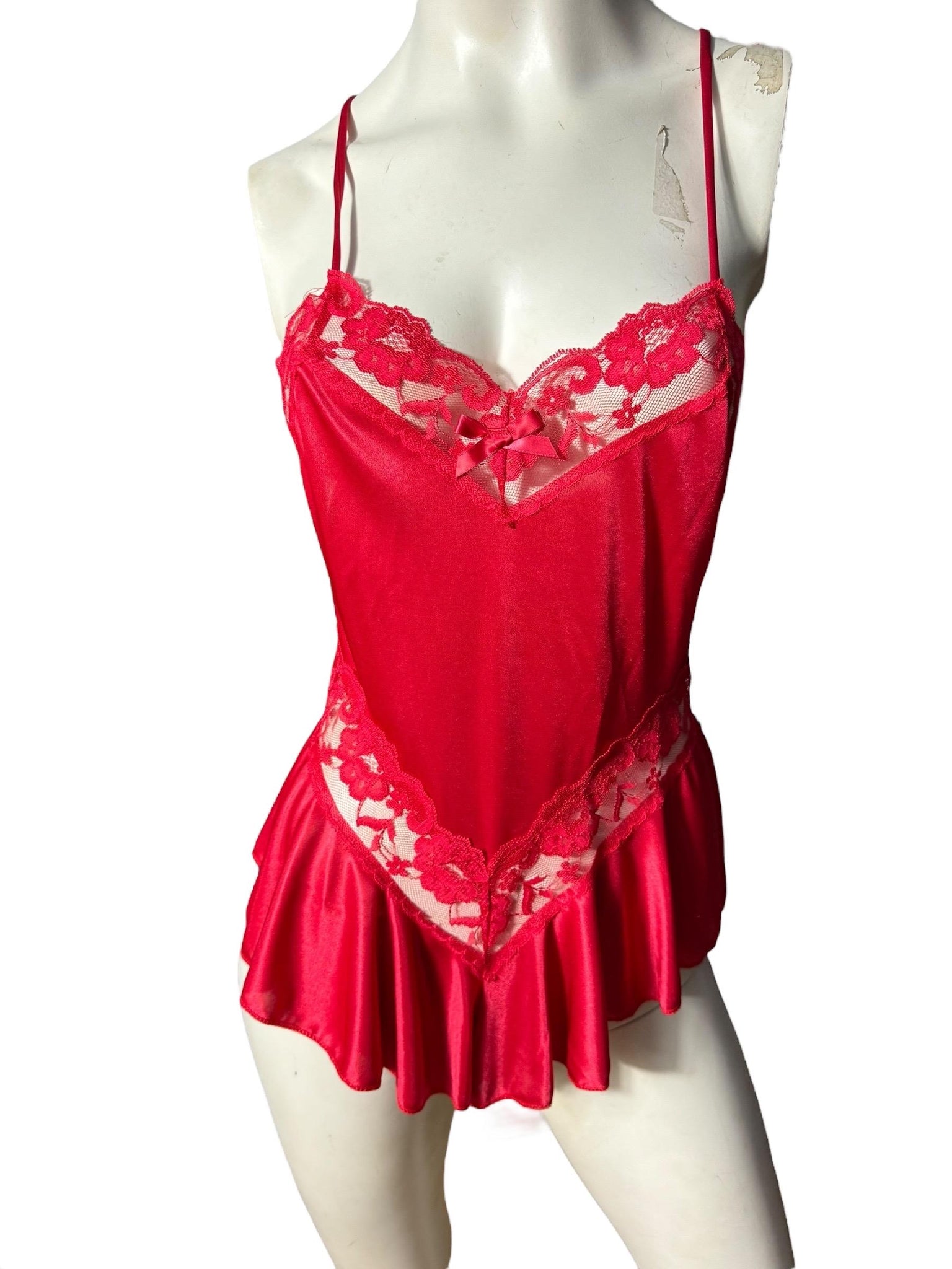 Vintage red teddy lingerie S Petra Fashions