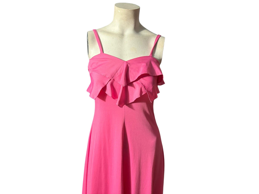 Vintage pink 70's maxi dress Jody T S